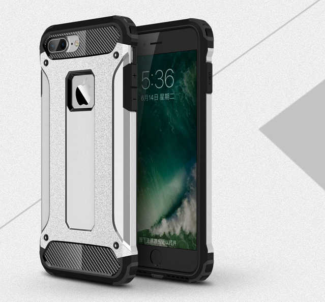 Apple iPhone 8 Plus Kılıf Zore Crash Silikon Kapak - Gri