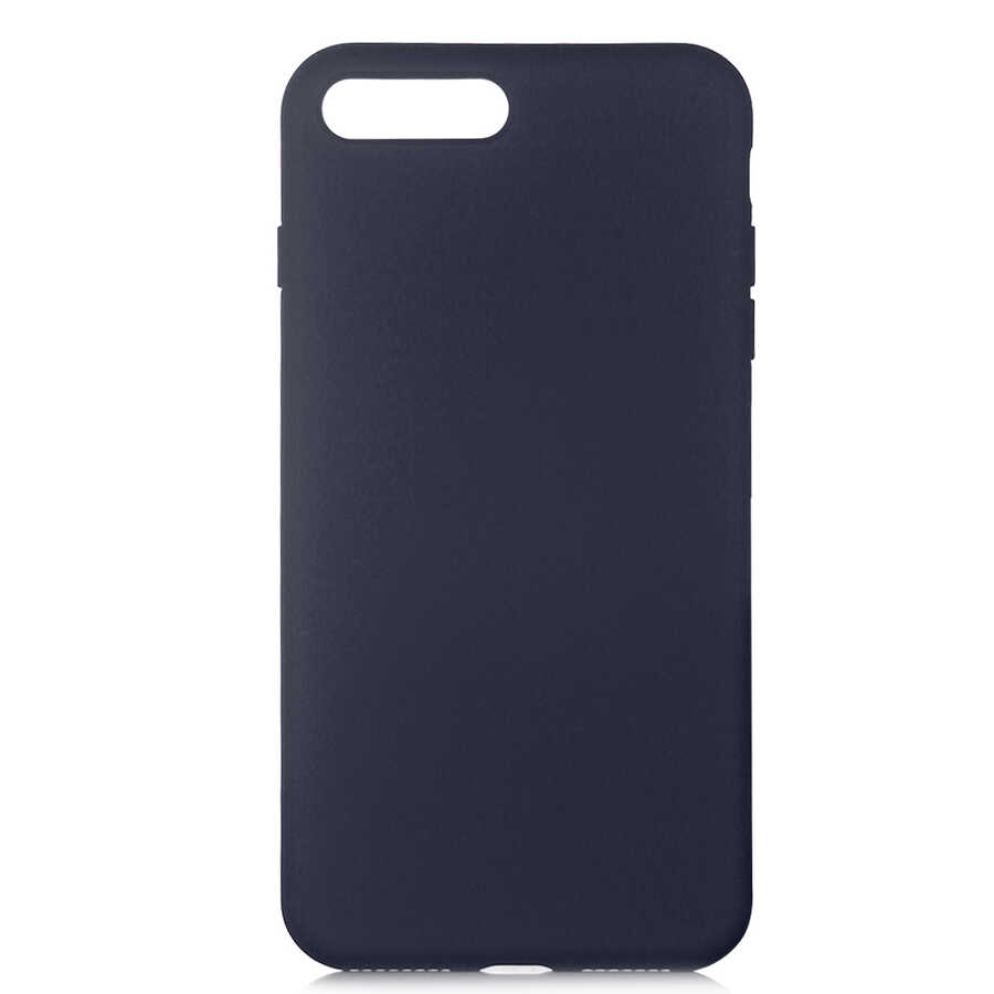 Apple İphone 8 PLUS Soft Silikon Kılıf (Kadife İç Yüzey) Lacivert