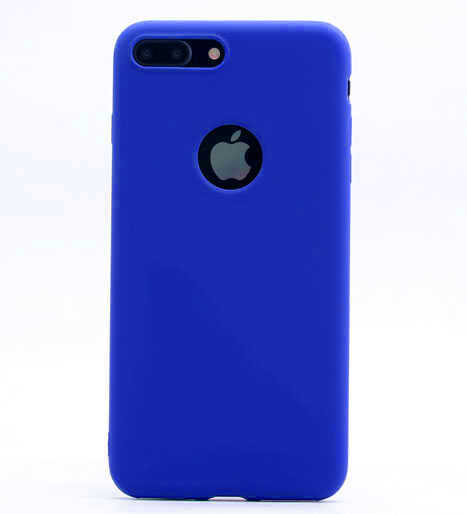 Apple iPhone 8 Plus Kılıf Zore Premier Silikon Kapak - Saks Mavi