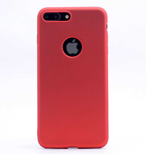 Apple iPhone 8 Plus Kılıf Zore Premier Silikon Kapak - Kırmızı