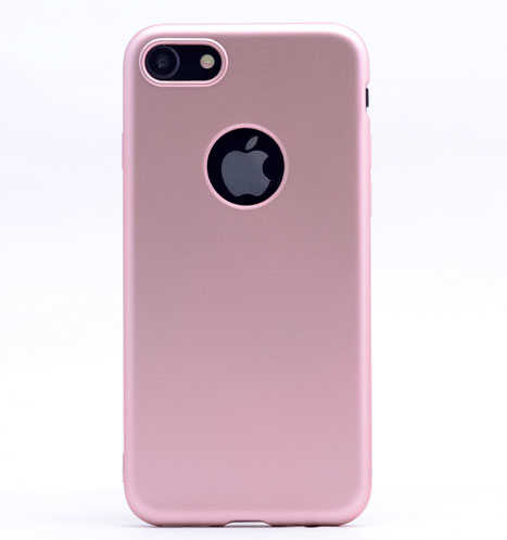 Apple iPhone 8 Plus Kılıf Zore Premier Silikon Kapak - Rose Gold