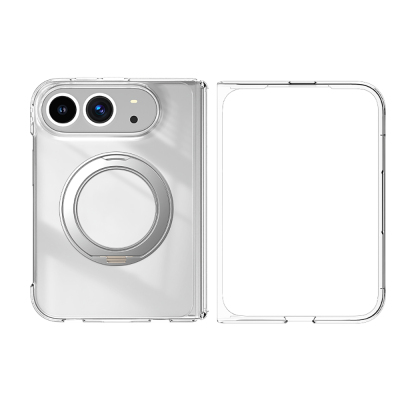 Apple iPhone Duo Case M-safe Charging Enabled Transparent Hard PC Wlons Pita Stand Cover