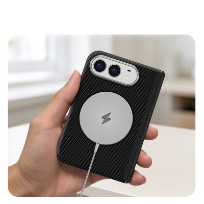Apple iPhone Duo Case M-Safe Charging Enabled Zore Paris Zerre Hard PC Cover - 7