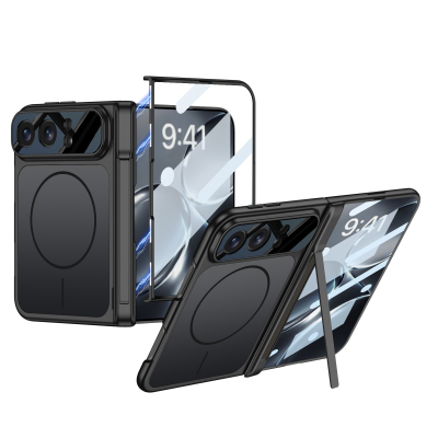 Apple iPhone Duo Case M-safe Charging Feature Zore KPT-18 Vertical Stand Cover
