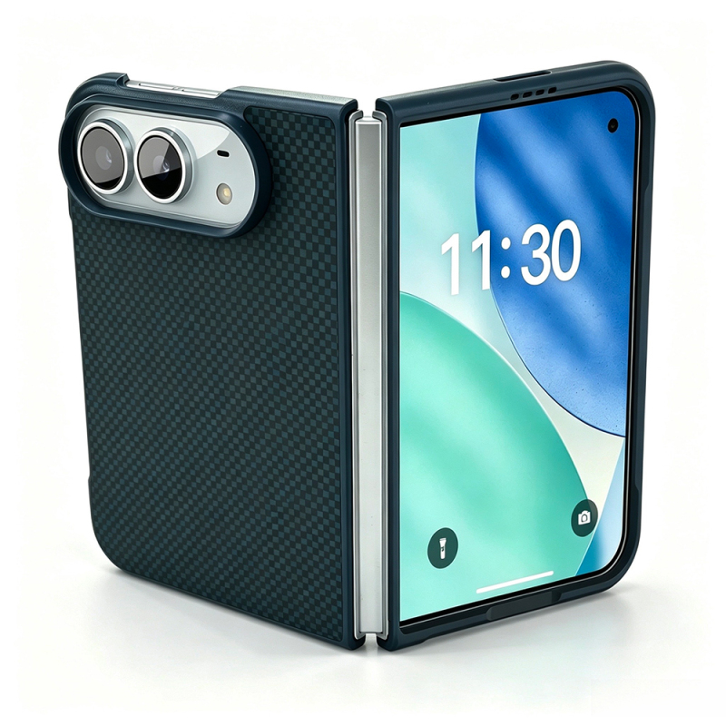 Apple iPhone Duo Case M-Safe Charging Feature Zore Noxi PU Carbon Design Cover - 3