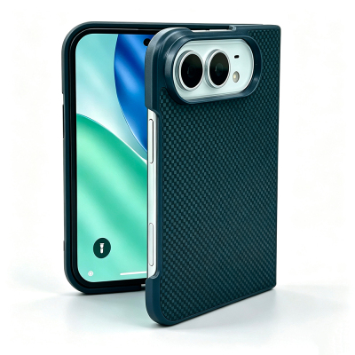 Apple iPhone Duo Case M-Safe Charging Feature Zore Noxi PU Carbon Design Cover - 9