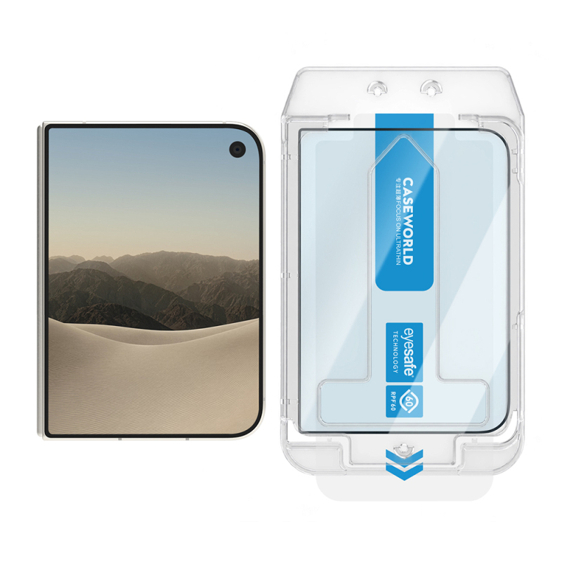 Apple iPhone Duo CaseWorld Applicator Series 2.5D Sapphire 0.33mm Tempered Glass Screen Protector with Eyesafe Blue Light Technology + Application Tool - 3