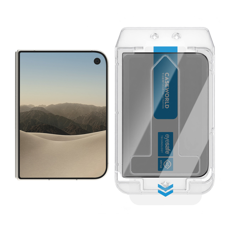 Apple iPhone Duo CaseWorld Applicator Serisi 2.5D Eyesafe Mavi Işık Teknolojili 0.33mm Privacy Temperli Cam Ekran Koruyucu + Uygulama Aparatı - 3