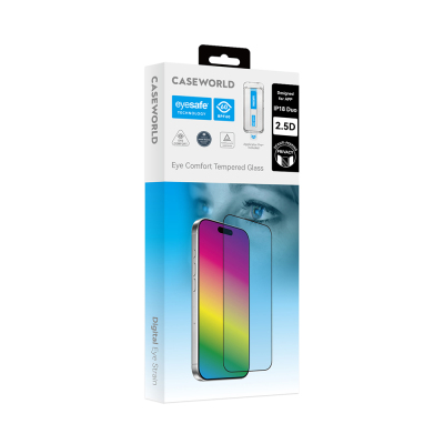 Apple iPhone Duo CaseWorld Applicator Serisi 2.5D Eyesafe Mavi Işık Teknolojili 0.33mm Privacy Temperli Cam Ekran Koruyucu + Uygulama Aparatı - 6