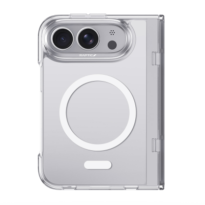 Apple iPhone Duo (Fold) Kılıf M-Safe Şarj Özellikli Raptic Air Clear Serisi Airbagli Kapak - Raptic