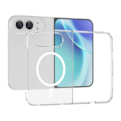 Apple iPhone Duo Kamera Korumalı M-Safe Şarj Özellikli Şeffaf Zore London Sert PC Kapak - Zore