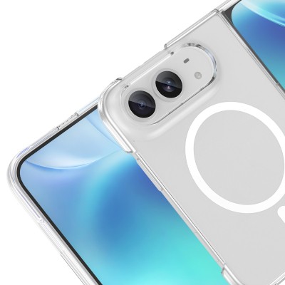 Apple iPhone Duo Kamera Korumalı M-Safe Şarj Özellikli Şeffaf Zore London Sert PC Kapak - 3
