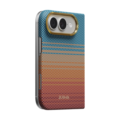 Apple iPhone Duo Kılıf M-safe Şarj Özellikli Aramid Fiber Pitaka Sunset 2.0 California Dream Serisi - Pitaka
