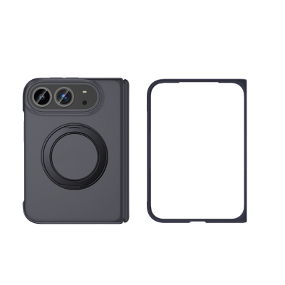 Apple iPhone Duo Kılıf M-safe Şarj Özellikli Arkası Mat Sert PC Wlons Vena Standlı Kapak - Wlons