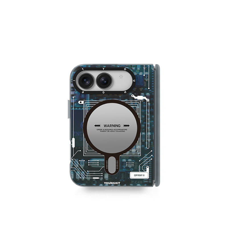 Apple iPhone Duo Kılıf M-safe Şarj Özellikli Kamera Denetim Butonlu Youngkit Technology Serisi Kapak - 3