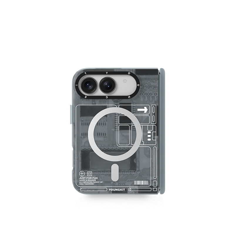 Apple iPhone Duo Kılıf M-safe Şarj Özellikli Kamera Denetim Butonlu Youngkit Technology Serisi Kapak - 7