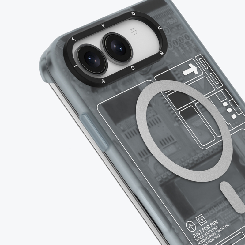 Apple iPhone Duo Kılıf M-safe Şarj Özellikli Kamera Denetim Butonlu Youngkit Technology Serisi Kapak - 16