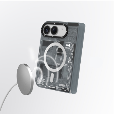 Apple iPhone Duo Kılıf M-safe Şarj Özellikli Kamera Denetim Butonlu Youngkit Technology Serisi Kapak - 15