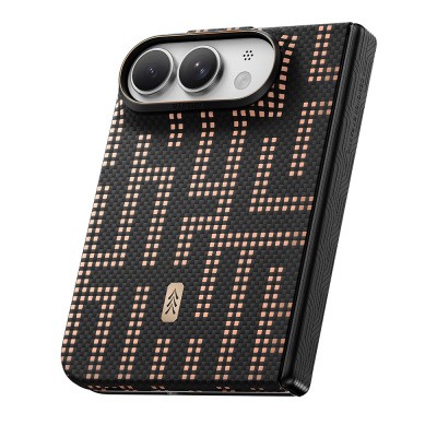 Apple iPhone Duo Kılıf M-safe Şarj Özellikli Raptic Aramid SkinPro Grid Serisi Karbon Kapak - 8