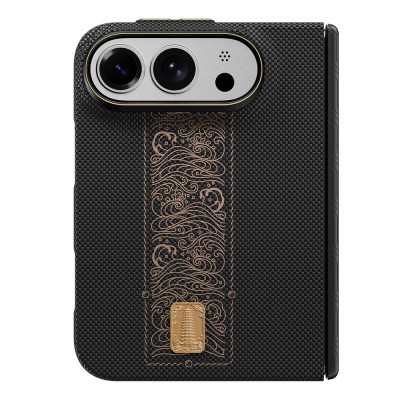 Apple iPhone Duo Kılıf M-safe Şarj Özellikli Raptic Aramid SkinPro Rise Serisi 24 Ayar Altın Kaplamalı Karbon Kapak - 3