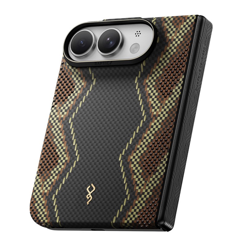 Apple iPhone Duo Kılıf M-safe Şarj Özellikli Raptic Aramid SkinPro Scepter Serisi Karbon Kapak - 6