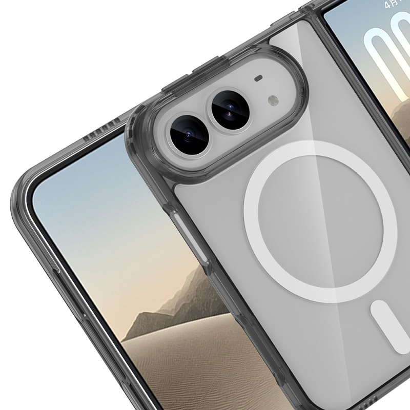 Apple iPhone Duo Kılıf M-Safe Şarj Özellikli Zore Nira Sert PC Kapak - 6