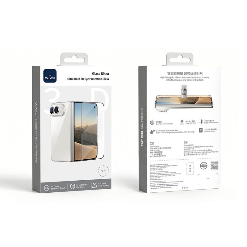 Apple iPhone Duo Wiwu GT-030 3D Scratch-Resistant Tempered Glass Screen Protector - 6