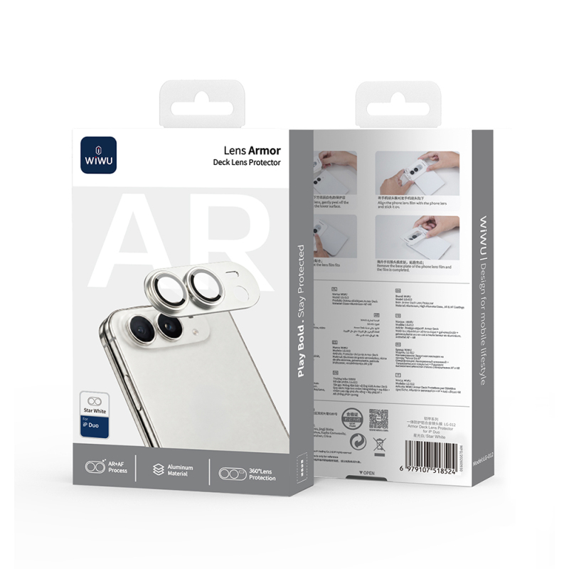 Apple iPhone Duo Wiwu LG-012 Armor Deck Oleofobik Anti Reflective 9H Kamera Lens Koruyucu - 9