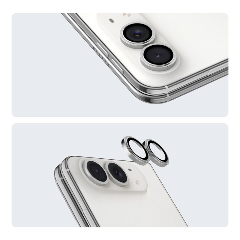 Apple iPhone Duo Youngkit Alloy Original Parlama Önleyici Kamera Lens Koruyucu + Kolay Uygulama Aparatlı - 5