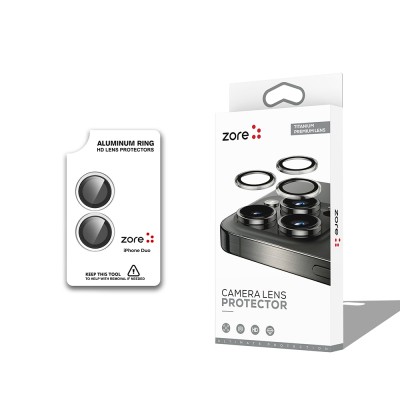 Apple iPhone Duo Zore CL-12 Premium Safir Parmak İzi Bırakmayan Anti-Reflective Kamera Lens Koruyucu - 2