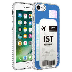 Apple iPhone SE 2022 Kılıf Airbag Kenarlı Renkli Desenli Silikon Zore Elegans Kapak - Zore