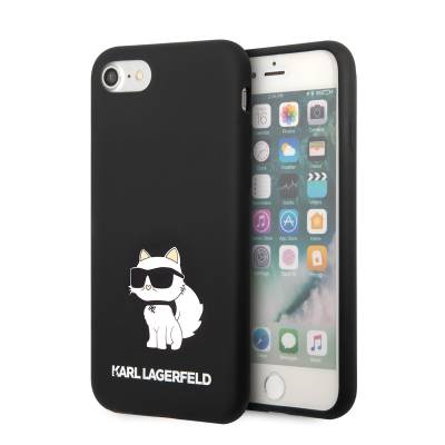 Apple iPhone SE 2022 Kılıf Karl Lagerfeld Silikon Choupette Dizayn Kapak - Karl Lagerfeld