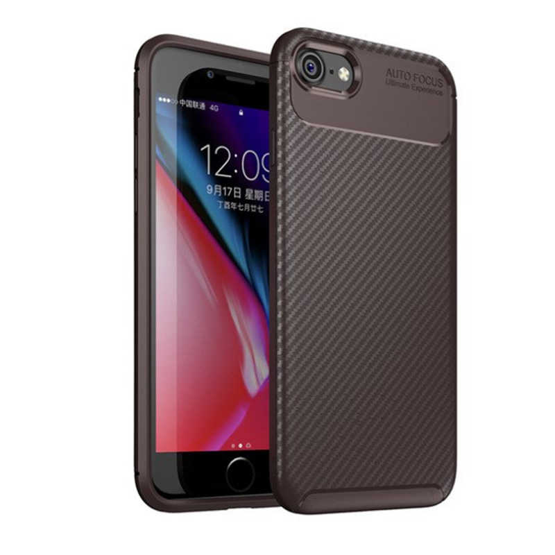 Apple iPhone SE 2022 Kılıf Zore Negro Silikon Kapak - Kahverengi