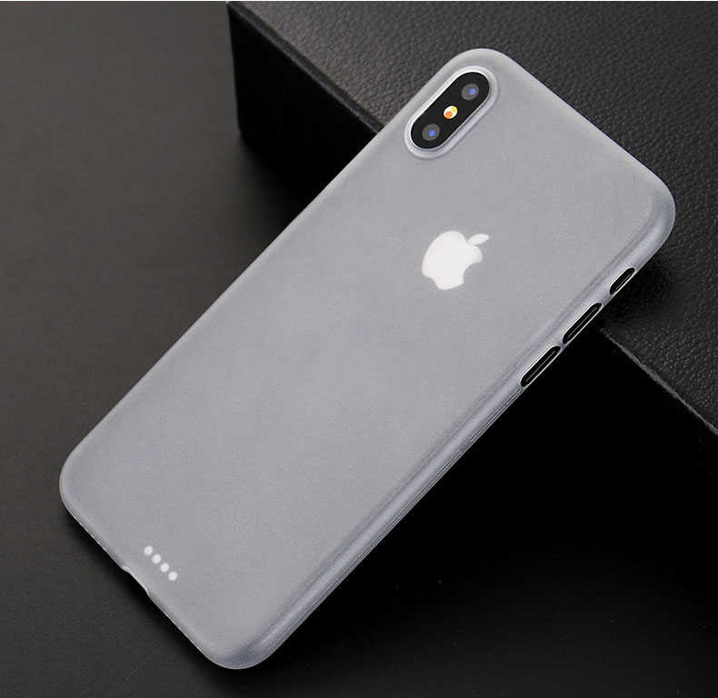 Apple iPhone X Kılıf Zore 1.Kalite PP Silikon - Gri