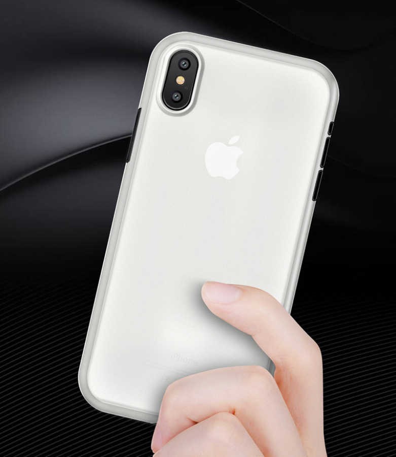 Apple iPhone X Kılıf Zore 1.Kalite PP Silikon - Beyaz
