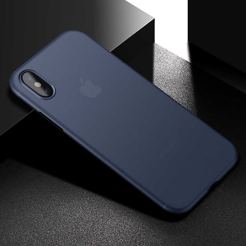 Apple iPhone X Kılıf Zore 1.Kalite PP Silikon - Lacivert