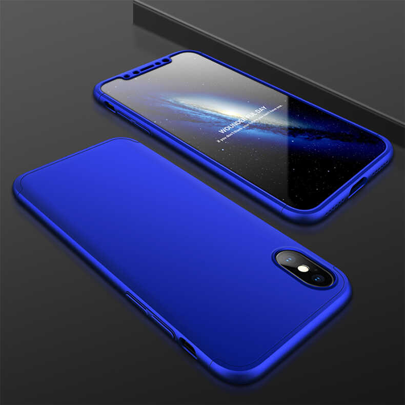 Apple iPhone X Kılıf Zore Ays Kapak - Lacivert