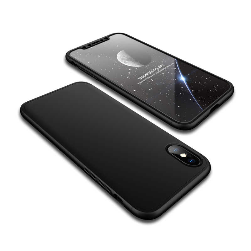 Apple iPhone X Kılıf Zore Ays Kapak - Siyah