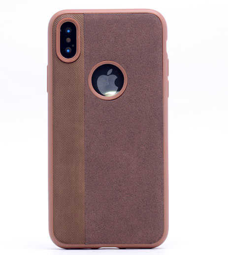 Apple iPhone X Kılıf Zore City Silikon - Kahverengi