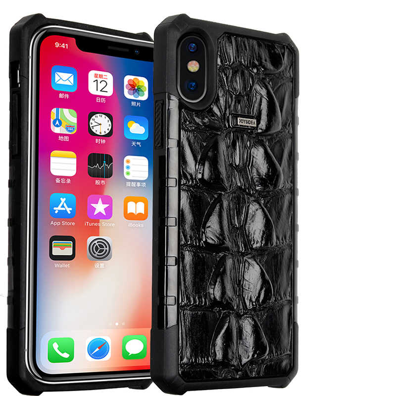 Apple iPhone X Kılıf Zore Crocow Kapak - Siyah