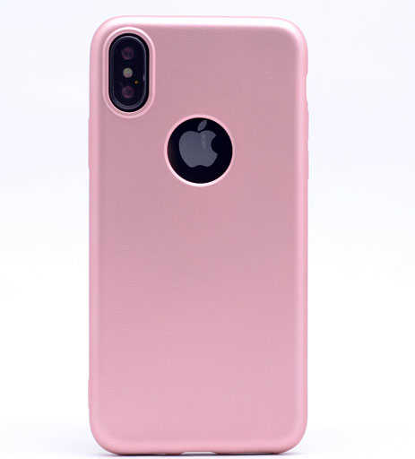Apple iPhone X Kılıf Zore Premier Silikon Kapak - Rose Gold
