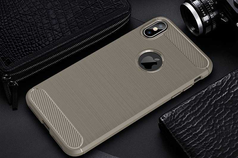 Apple iPhone X Kılıf Zore Room Silikon Kapak - Gri