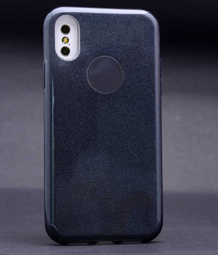 Apple iPhone X Kılıf Zore Shining Silikon - Siyah