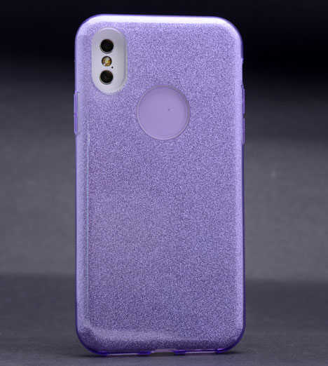 Apple iPhone X Kılıf Zore Shining Silikon - Mor
