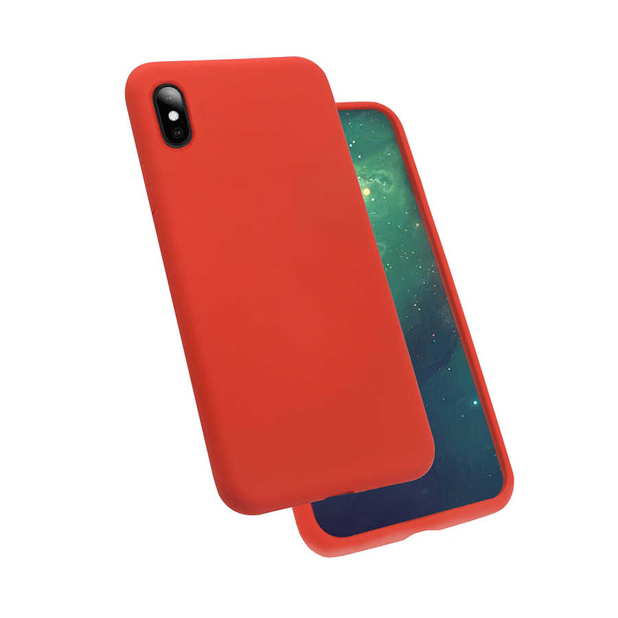 Apple iPhone X Kılıf Zore Silk Silikon - Kırmızı