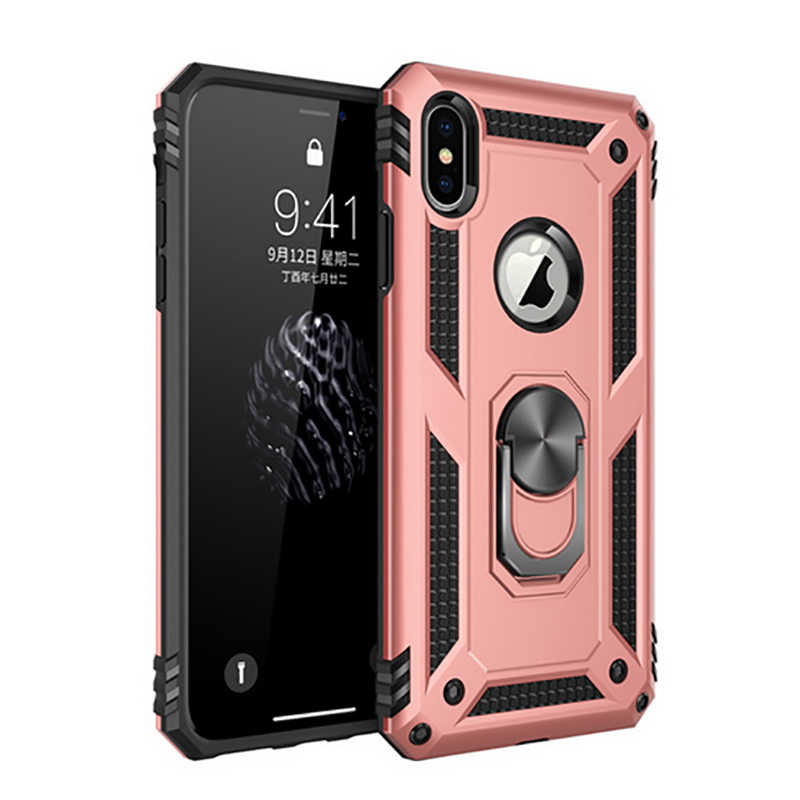 Apple iPhone X Kılıf Zore Vega Kapak - Rose Gold
