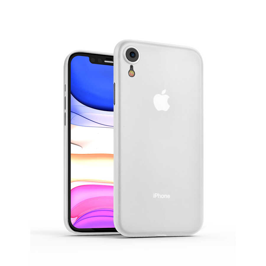 Apple iPhone XR 6.1 Kılıf ​​​​​Wiwu Skin Nano PP Kapak - Beyaz