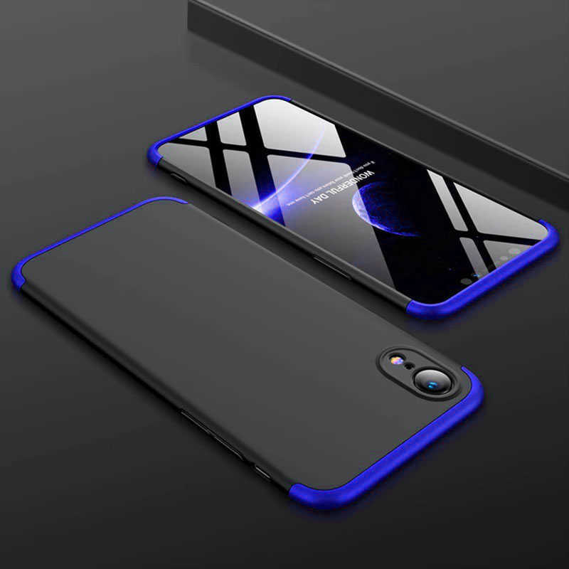 Apple iPhone XR 6.1 Kılıf Zore Ays Kapak - Siyah-Mavi