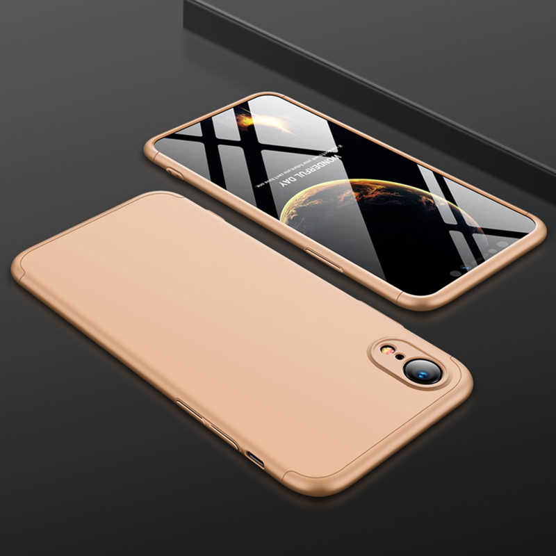 Apple iPhone XR 6.1 Kılıf Zore Ays Kapak - Gold