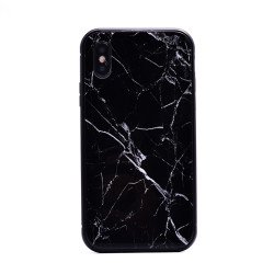 Apple iPhone XS 5.8 Kılıf Zore Mermerli Devrim Cam Kapak - Thumbnail